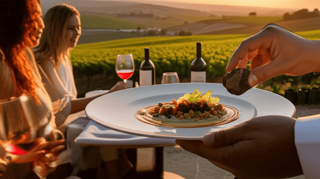 Luxury culinary travel with chef‑led tasting and wine